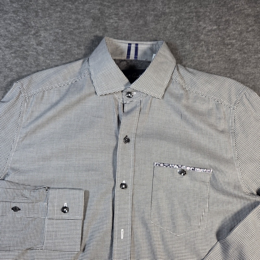 Robert Graham Shirt Mens Size M Long Sleeve Button Up Geometric Modern Americana